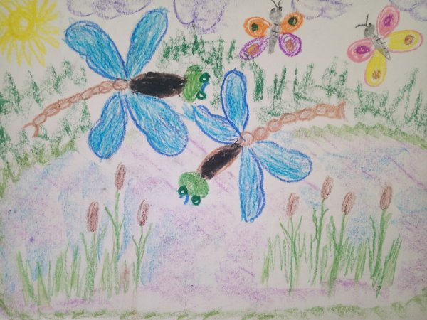 Рисование подготовительная Стрекоза