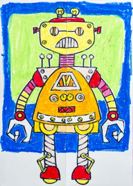 Робот раскраска для детей