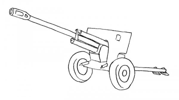 Пушки раскраски для детей