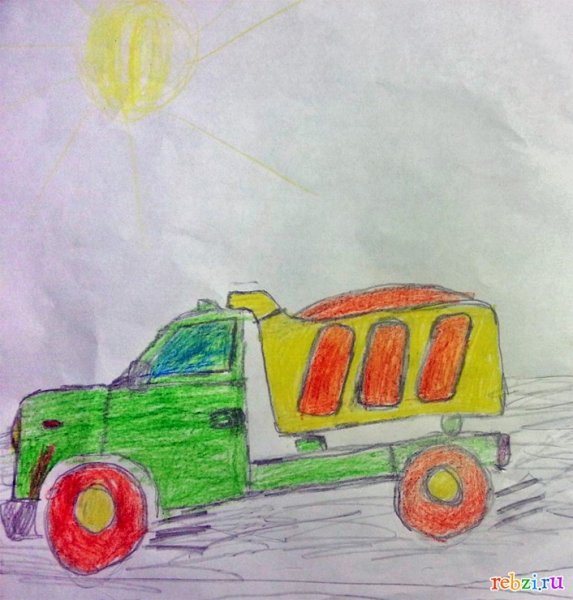 Грузовик детский рисунок