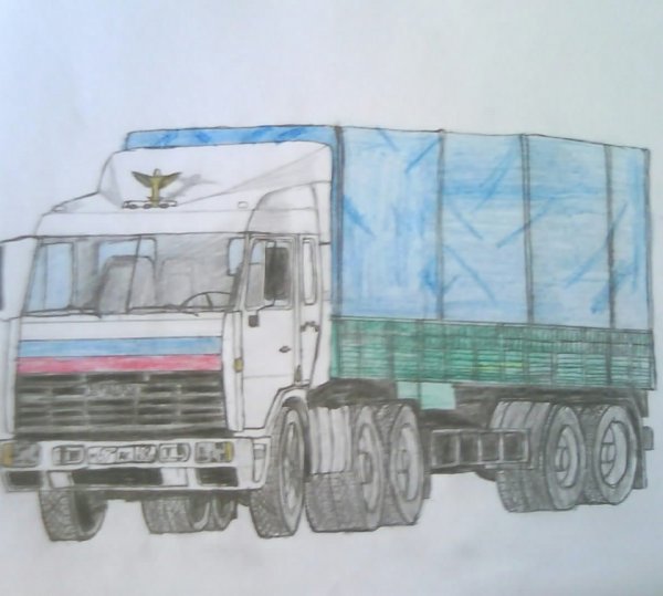 КАМАЗ 54115 карандашом