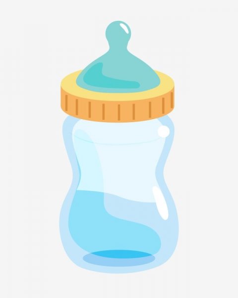 Детская бутылочка мультяшная