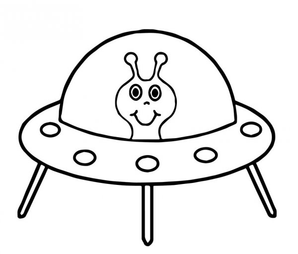 Летающая тарелка раскраска