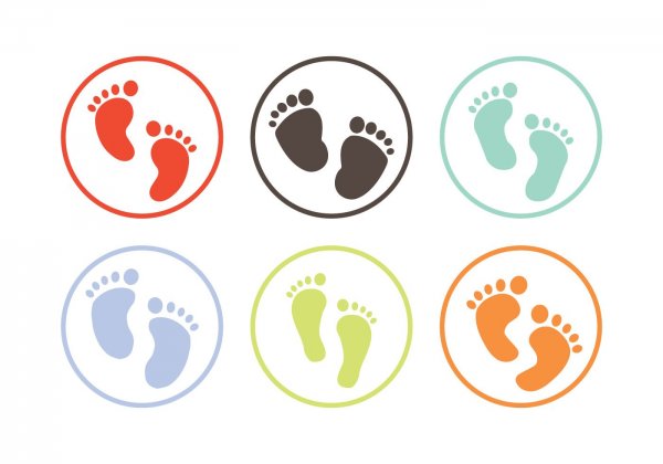 Следы ребенка вектор