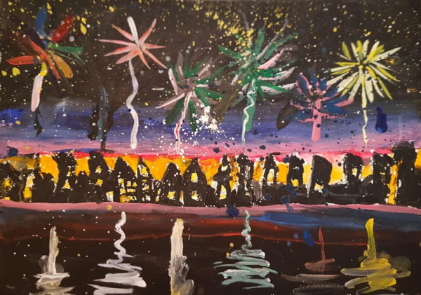 Салют красками