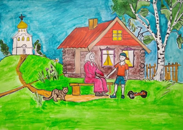 Рисование деревни