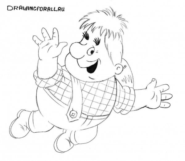 Карлсон раскраска для детей