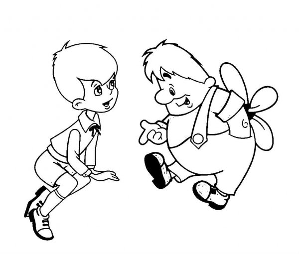 Карлсон раскраска для детей