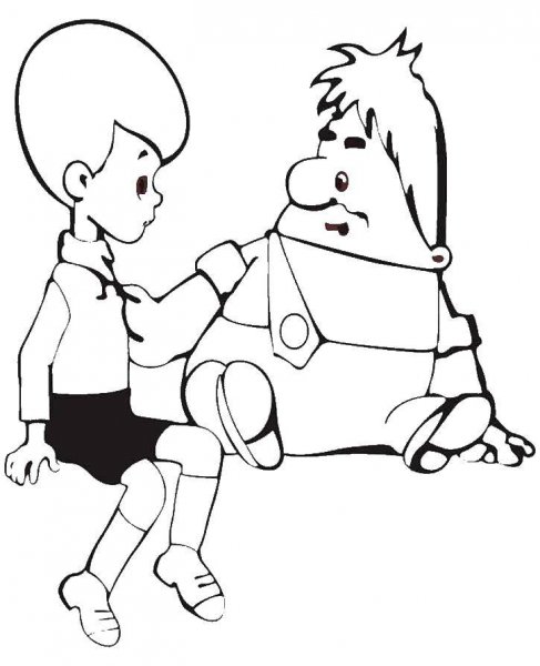 Малыш и Карлсон картинки раскраски