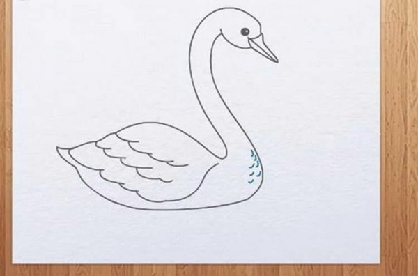Поэтапное рисование лебедя