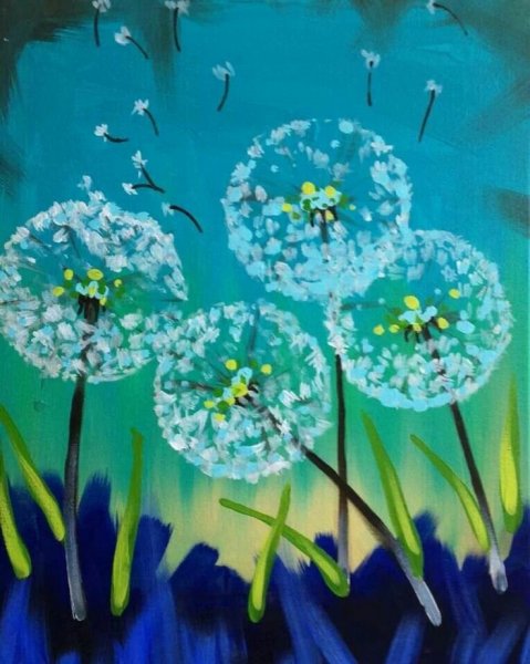 Рисование вязаными палочками