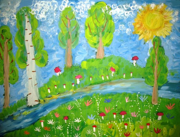 Рисование природы для детей
