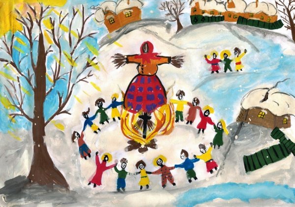 Масленица рисунок