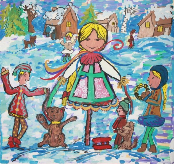 Праздник Масленица рисунок