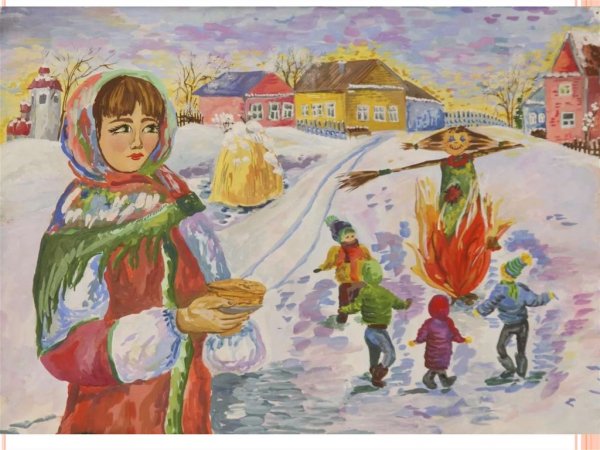 Рисование на тему Масленица