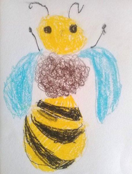 Пчела рисование с детьми