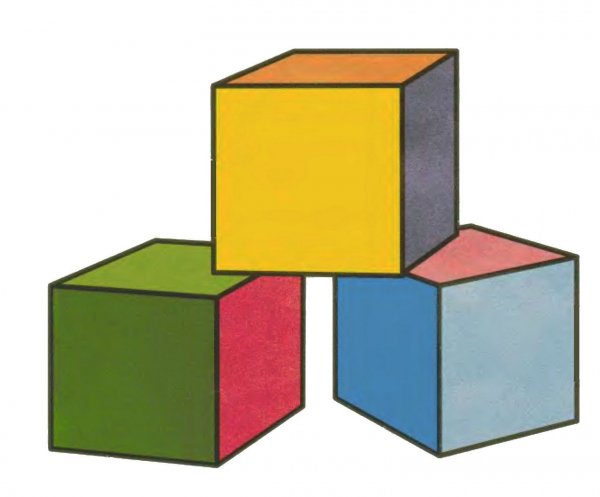 Детские кубики на прозрачном фоне