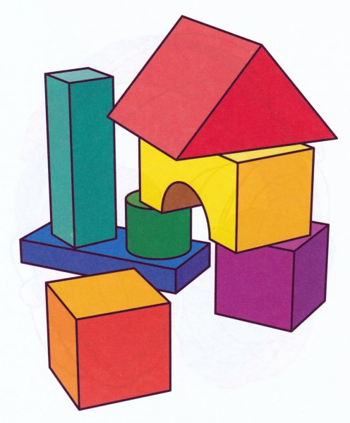 Рисование постройки из строительного материала