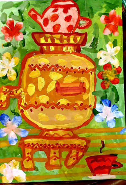 Тульский самовар разукрашка