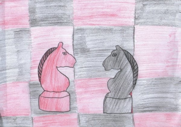 Детские рисунки на тему шахматы