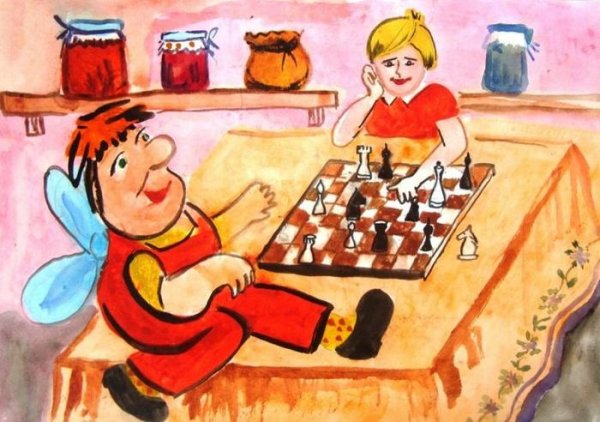 Шахматисты иллюстрация