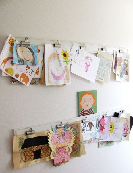 Оформление детских работ на прищепки