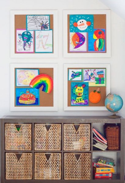 Хранение детских поделок и рисунков