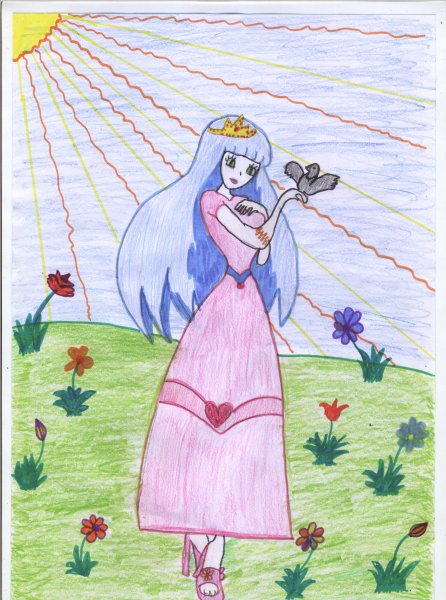 Принцесса для рисования детям