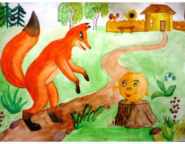 Детские рисунки по сказкам