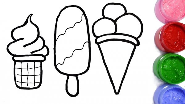 Рисуем мороженое с детьми