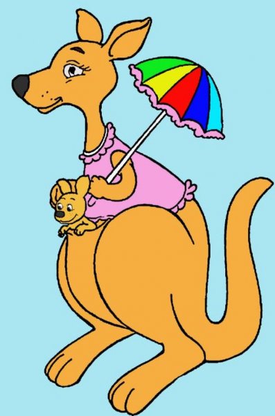 Кенгуру мультяшный