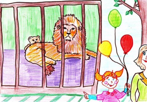 Детские рисунки зоопарк