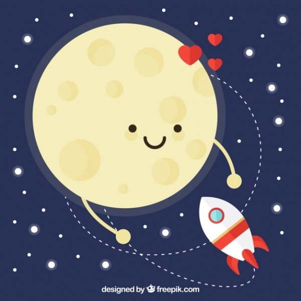 Луна мультяшная