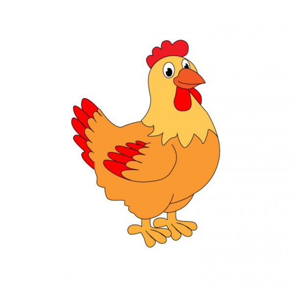 Курочка для детей цветная