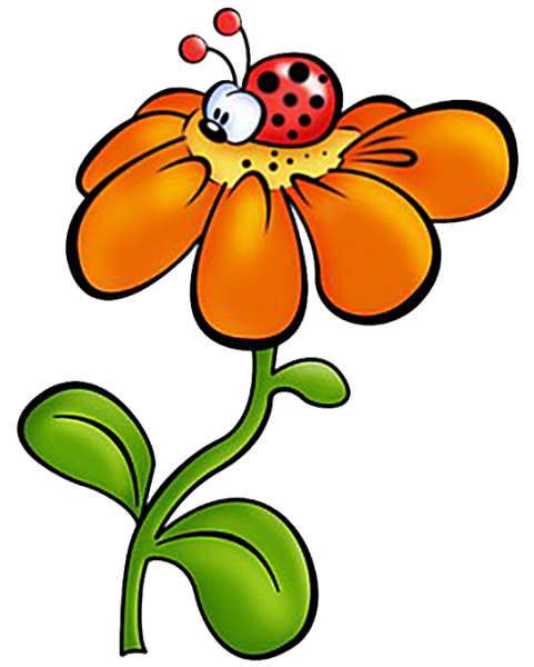 Цветочки мультяшки