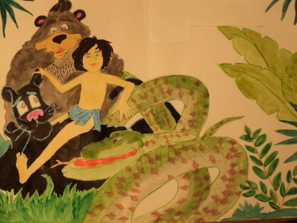 Рисунок Маугли для детей