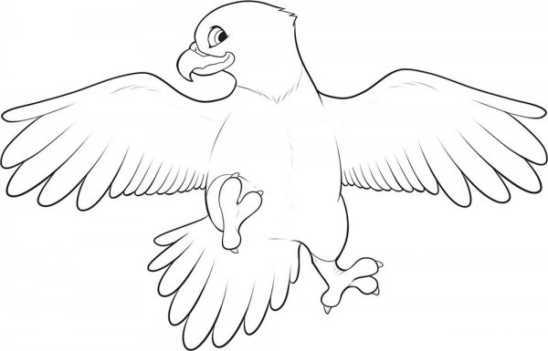 Орёл рисунок карандашом для детей
