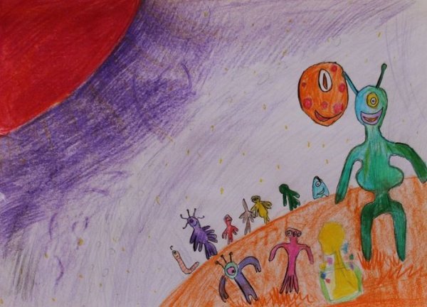 Рисунки пришельцев детские