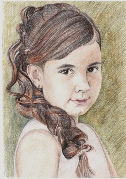 Детские прически рисунки портрет