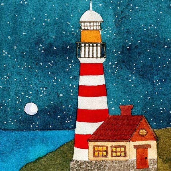 Рисование маяка с детьми