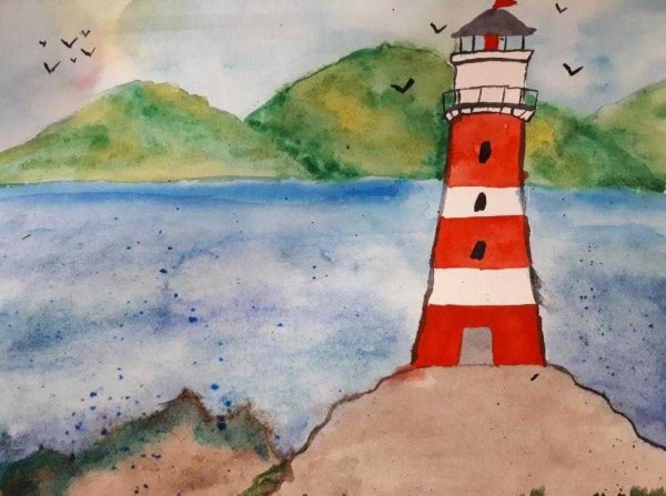 Рисуем Маяк с детьми