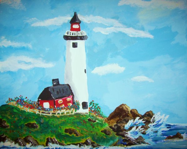 Маяк нарисованный