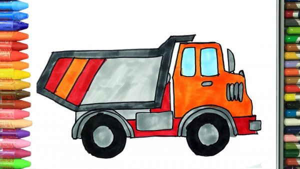 Грузовик мультяшный