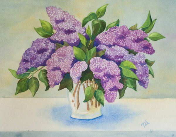 Рисование сирень