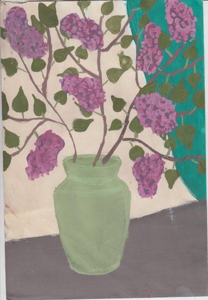 Детские рисунки на тему сирень