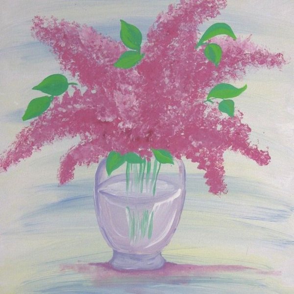 Рисование с детьми сирень