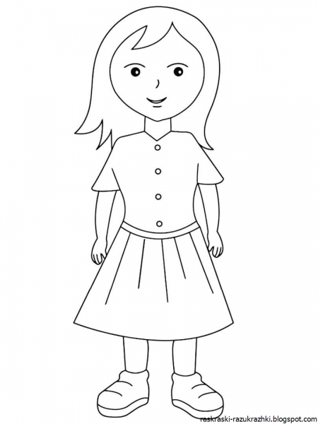 Девочка для раскрашивания