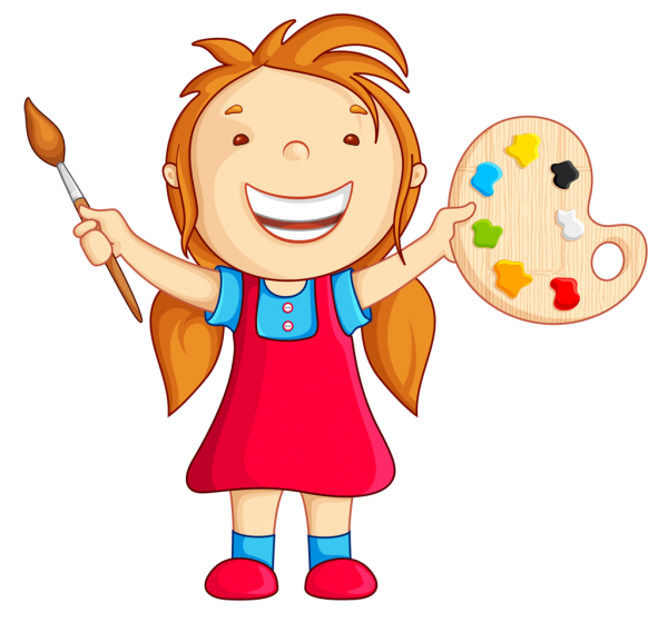 Дети рисуют на белом фоне