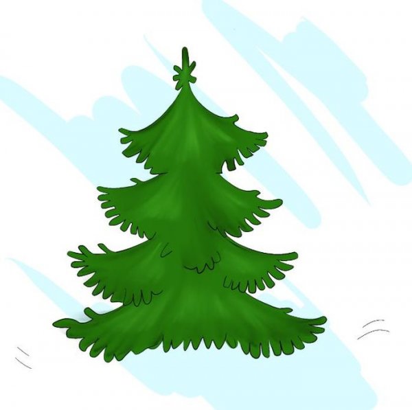 Нарисовать новогоднюю елку