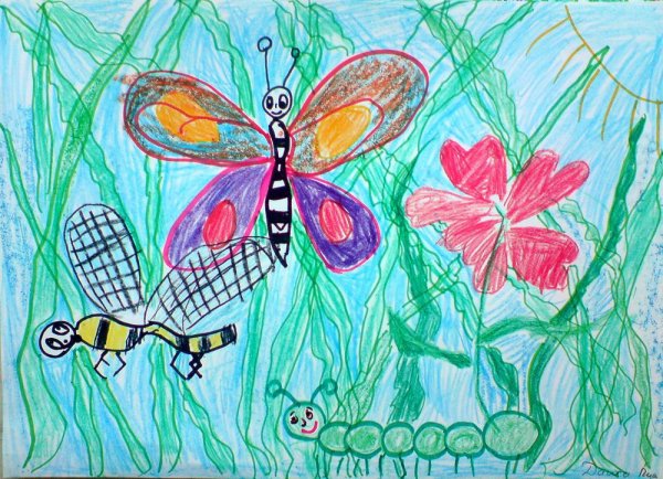 Рисование с детьми на тему насекомые